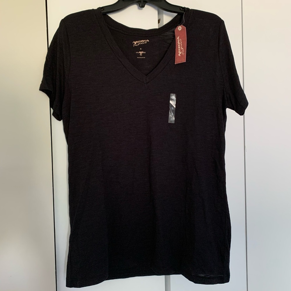 Black V-neck Tee